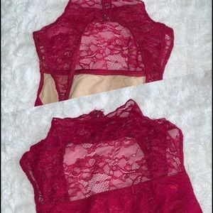 Lace Dance Leotard/Bodysuit